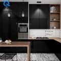 2M - Black Self-adhesive Wallpaper, Solid Color Glossy Film Wallpaper, Waterproof Washable Peel And Stick Contact Paper, Backdrop Appliances Furniture. 