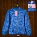 Girls Light Pink Puffer Winter Jacket with Hood.