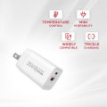Teton 35W GaN Charger Adapter USB C Fast Charger, PD Compact Foldable Dual Wall Charger Block for iPhone 15/14/13,Samsung, PD3.0,QC3.0,4.0.
