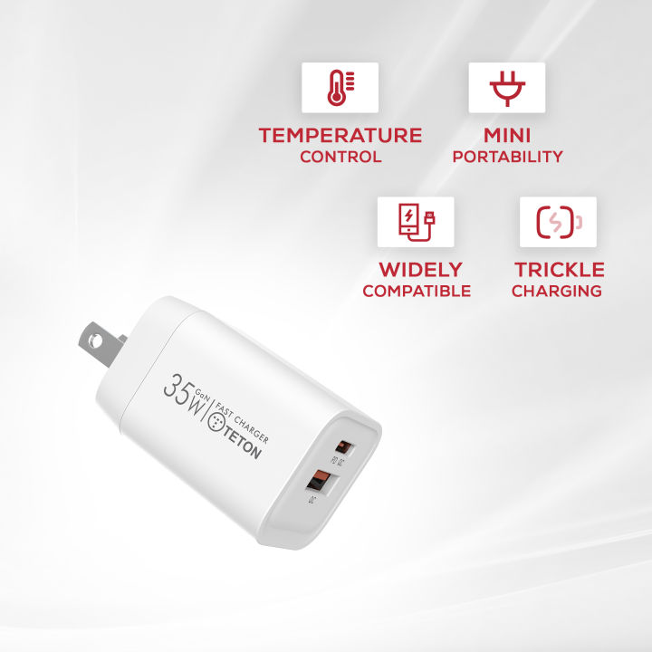 Teton%2035W%20GaN%20Charger%20Adapter%20USB%20C%20Fast%20Charger,%20PD%20Compact%20Foldable%20Dual%20Wall%20Charger%20Block%20for%20%20iPhone%2015/14/13,Samsung,%20PD3.0,QC3.0,4.0%20-%20Image%205