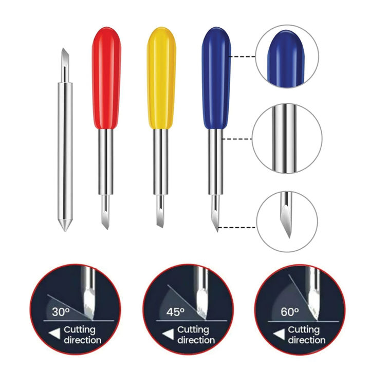 Cutting Blades­ for Cricut Explore Air/Air­ 2/Maker, 0/45/60 Degree Standard Deep Cut Vinyl Fabric Replacement Blades for Cricut Maker Machines