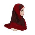 H076 Adults or big girls medium size 70*60cm pray hijab muslim hijab scarf islamic headscarf hat amira pull on headwrap. 