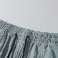 Men Linen Cropped Pants Summer Thin Breathable Straight High Waist Casual Cropped Pants. 