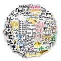 【Yurui】50pcs Inspirational slogan stickers waterproof stickers. 