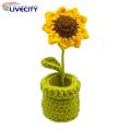 Square Furniture Leg Protectors Sunflower Knitted Table Leg Covers Prevent Scratches Noise Reusable Chair Floor Protectors Set of 4 Pcs Table Leg Protectors. 