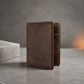 Zays Eco-Friendly Top-Grain Cowhide Leather Bifold Wallet for Men, Slim Compact Wallet 4.3 x 3.3 x 0.4 Inch, 5 Card Slots, 2 Hidden Compartments, 2 Cash Chambers, Microfiber-Lined Pocket, Lightweight 60g.