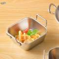Stainless Steel Fries Plate Tray Fried Chicken Plate for Cafe Party Dining Table. 
