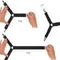 4Pcs/set 3 Clips Adjustable Bed Corner Holder Bed Sheet Fasteners Mattress Cover Clips Heavy Duty Bedding Sheets Elastic Straps.