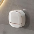 Soap Holder With Lid Drain Soap Box Punch-Free Flip-Top Soap Dish Creative Waterproof Storage Rack Bathroom Accessories. 