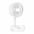 JOYKALY YG-737 Rechargeable Lithium Battery Strong Wind Foldable & Movable Table Fan With Light. 