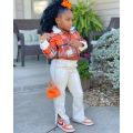 Kids Baby Girls Plaid Jacket Casual Warm Button Down Jackets and Beret Hat for Toddler Newborn.