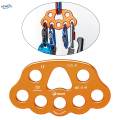 8 Holes Rigging Plate Climbing Paw 4500kg High Strength Work Descender Abseiling Hardware Accessories Equipment.