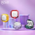 Lenuo Anti-Fall Cover For Samsung Galaxy Buds2 Transparent Carbon Fiber Automatic Switch Case Headphone Shockproof Headphone. 