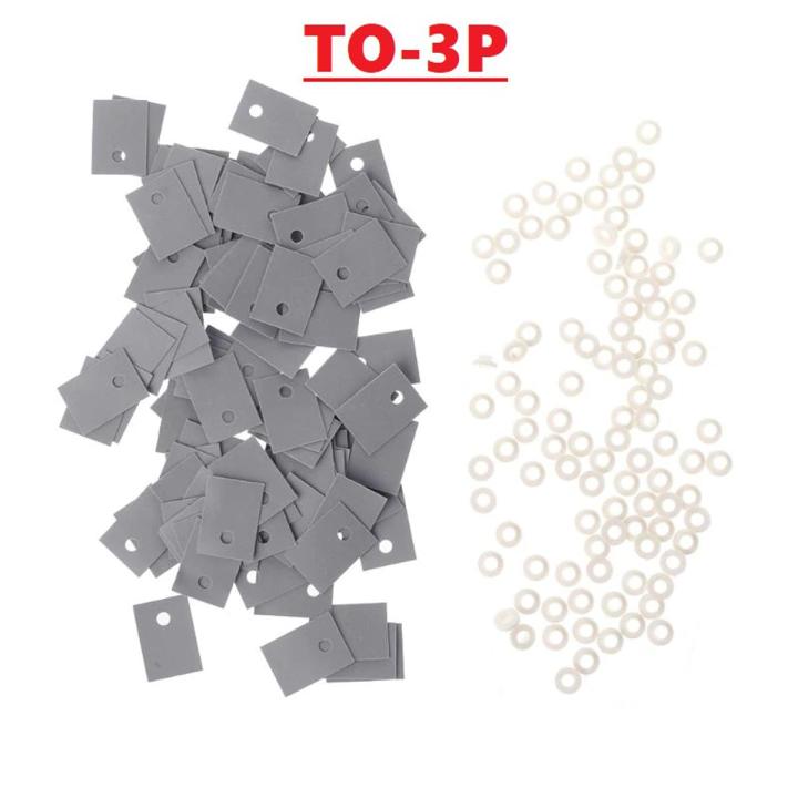 10Pcs- Thermal Insulator Pad For TO-3P Transistor Silicone Insulator Heatsinks TO3P Insulator Sheet For 5200 1943 Mosfet Transistors With Insulation Plastic Washer