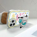 Jizetin for Huawei P30 Lite / Nova 4E Back Cover + Free Pop Socket Happy Pochacco Soft Wavy Shape TPU Phone Case For Girls Boys.