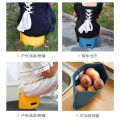 Card outdoor camping and fishing multifunctional, in hand with basket folding stool, portable plastic stool. 