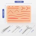 Suture Practice Kit for Medical and Vet Students, Startup Suture Kit Including Silicone Pad with Durable Mesh, Suturing Tools, for Suture Curriculum Practice (Education Use Only).