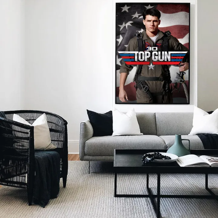 Top%20Maverick%20Wall%20Art%20Poster%201986%20Classic%20Old%20Movie%20Modern%20Home%20Room%20Decoration%20Canvas%20Painting%20Mural%20Pictures%20Print%20Artwork%20-%20Image%206