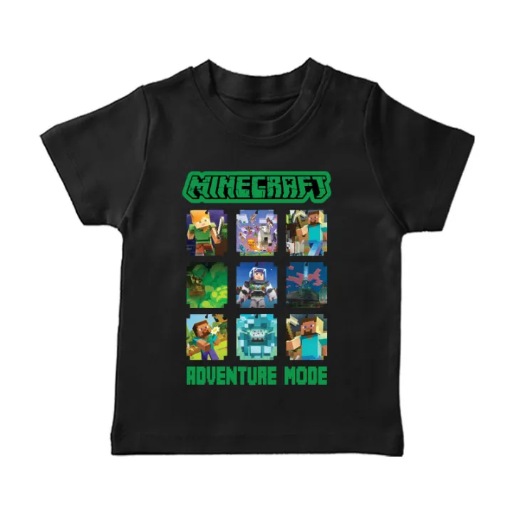 Smartynerdy%20Black%20Roblox%20Minecraft%20kids%20Cotton%20T-shirt%20-%20Image%202