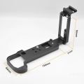 L Plate Hand Grip Holder with Hotshoe for GFX100S Silver. 