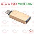 OTG C-Type Metal Body Type C Male Adapter To USB 3.0 Female Converter OTG Function USB 3.0 OTG Data Sync For Android Mobile Phone. 