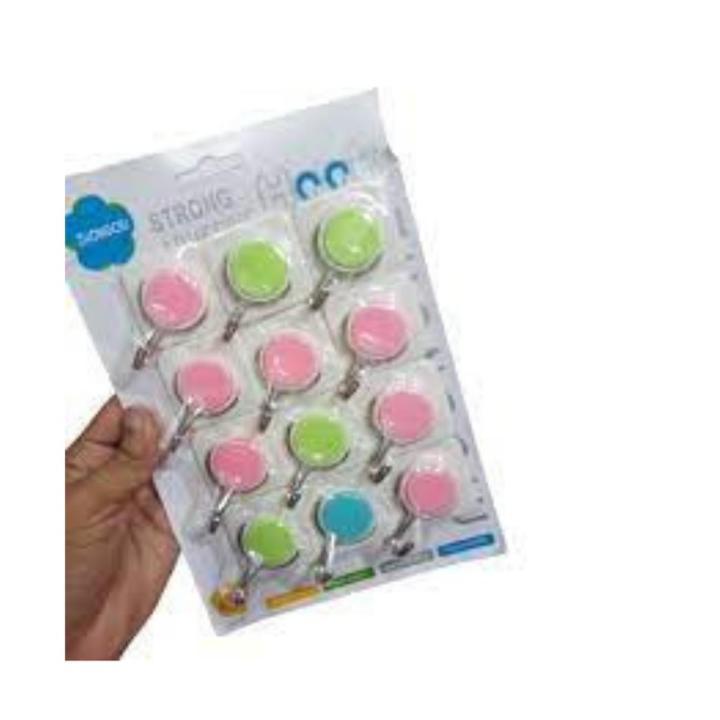 12 pcs Adhesive Hooks Heavy Duty Wall Hooks