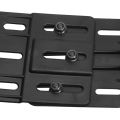 Telescopic Folding LED Light Side Mount License Plate Holder Black.