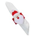 Napkin Holder Buckle Eye-catching Xmas Soft Santa Clause Shape Serviette Ring.