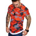 Casual Short Sleeve Crew Neck Pullover Men Summer T Shirts Slim Fit Clothes Leisure Camouflage Printing Men Tees 2023 Streetwear. 