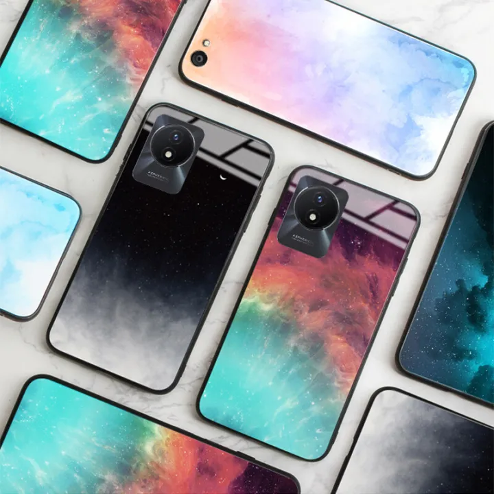 Phone%20Case%20VIVO%20Y02A%20Back%20Cover%20Back%20Tempered%20Glass%20Back%20Cover%20Starry%20Sky%20Design%20Cases%20Casing%20hp%20for%20VIVO%20Y02A%20Cover%20Cases%20Shell%20Mirror%20Glass%20-%20Image%206