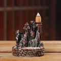 【Daily Necessities For Anyone Store】Decor Resin Incense Holder Artificial Mountain Backflow Burner.