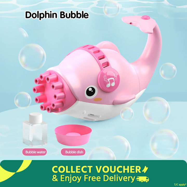 Bubble Blower Bubble Maker Toy For Kid Automatic Dolphin Bubble Machine Bubble Blowing Toys new