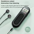 Mini Pocket FM Radio With Backlight LCD Display Wired 3.5Mm Headphones Easy To Use. 
