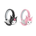Kawaii Y2K Hello Kitty Wireless Bluetooth Headphones With Mic Noise Cancelling Headsets Stereo Sound Kuromi Earphones Sports.