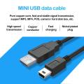 Mini USB 2.0 Cable 5Pin Mini USB to USB Fast Data Charger Cables for MP3 MP4 Player Car DVR GPS Digital Camera HD Smart TV1/1.5m.