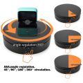 Black Rechargeable Turntable Display Stand, 360 degree Rotation Speed/Angle Adjustable for Photography/Jewelry Display. 