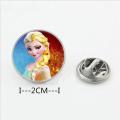 2024 New Disney Cartoon Brooch Frozen Elsa Anna Cinderella Princess Series Jewelry Fashion Time Gem Brooch Girl Accessories Gift.