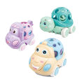 3pcs Baby Cars Toy For Boys Girls Cartoon Animal Inertia Car With Rattles Infant Toys For Birthday Gifts.
