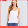 2 Pieces 2 Color Loxicave Slim fit Tank Top Cotton Stretch Basic Adjustable Undershirt SMBD01.