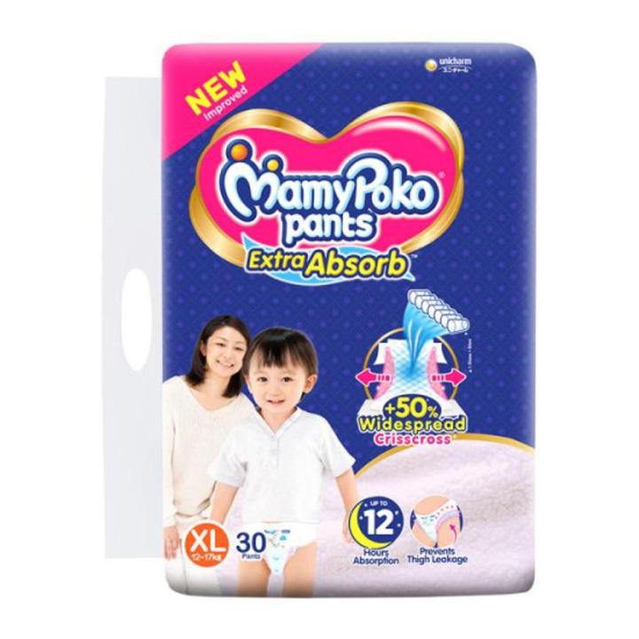 MamyPoko%20Extra%20Large%20(XL)%20Pant%20Diaper%20(12%20-%2017%20kg)-%2030%20Pcs%20-%20Image%202