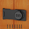 3-Digit Combination Lock Twist Knob Hasp Latch Lock For Cabinet Doors - With Password Code. 