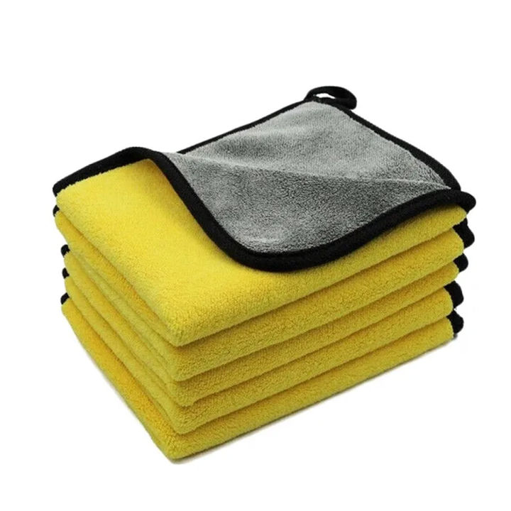 30X30%20cm%20Car%20Bike%20Wash%20Double%20Layer%20Ultra%20Soft%20Scratch%20Proof%20Microfiber%20Towel%20-%20Image%202