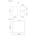 Romantic France Paris Eiffel Tower Style Bathroom Set Flannel Non Slip Pedestal Rug + Toilet Lid Cover + Floor Mat Bath Mat Set and Mildew-proof Waterproof Shower Curtain.