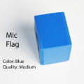 Microphone Channel Flag Blue Square (Only Mic Logo box). 