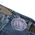 Cowboy Belt Buckle Novelty Vintage Women Alloy American Flag Shaped Buckles for Daily, Party, Wedding Use , Grey. 