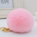 8cm Genuine Real Rex Rabbit Fur Ball Golden Color Keychain Cute Lapin Car Keyring Bag Pendant Pom Fluffy Key Chains.