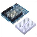 PROTO SHIELD Arduino UNO R3 Proto Shield Kit With Mini Breadboard Prototyping Shield Expansion Board With SYB-170 Mini Breadboard For Electronics Projects.