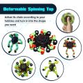Luminous Fidget Spinners Glow in The Dark Fingertip Gyro DIY Deformable Robot Funny Sensory Fidget Toys Decompression Spinner Birthday Gifts for Kids Adults. 