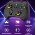 Black Wireless Bluetooth Game Controller 6-Axis Turbo Motion Programmable Joystick for Switch Steam, PC. 