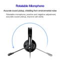 SPRISE H6208 Noise Cancelling Headset Conference Call Center Headphone USB & 3.5mm with Stereo Sound Rotating Mic Adjustable Headband. 